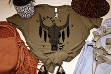 Load image into Gallery viewer, Boho Cheetah Print Bull Skull