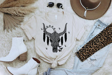 Load image into Gallery viewer, Boho Cheetah Print Bull Skull