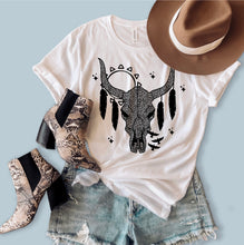 Load image into Gallery viewer, Boho Cheetah Print Bull Skull