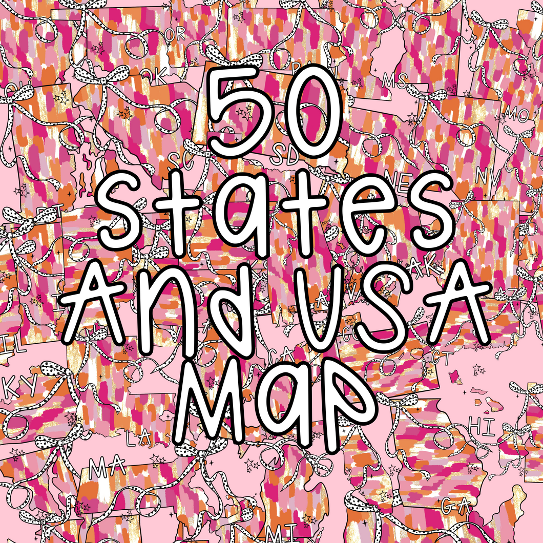 50 States and USA Map