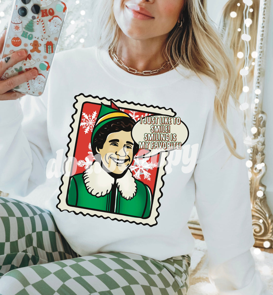 Christmas stamp elf