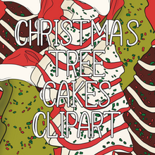 Load image into Gallery viewer, Christmas Tree Cake Clipart
