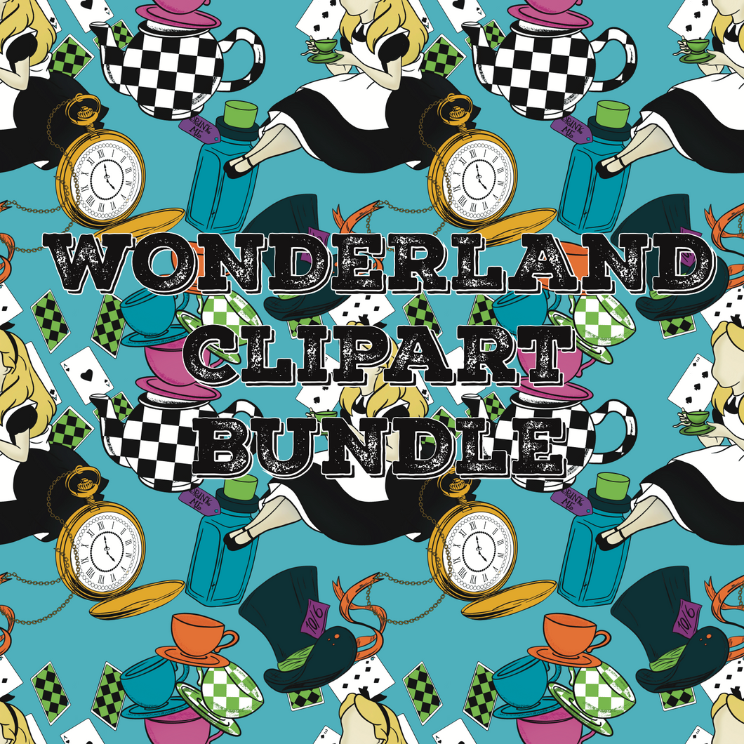 Wonderland Clipart – Raising Three Designs